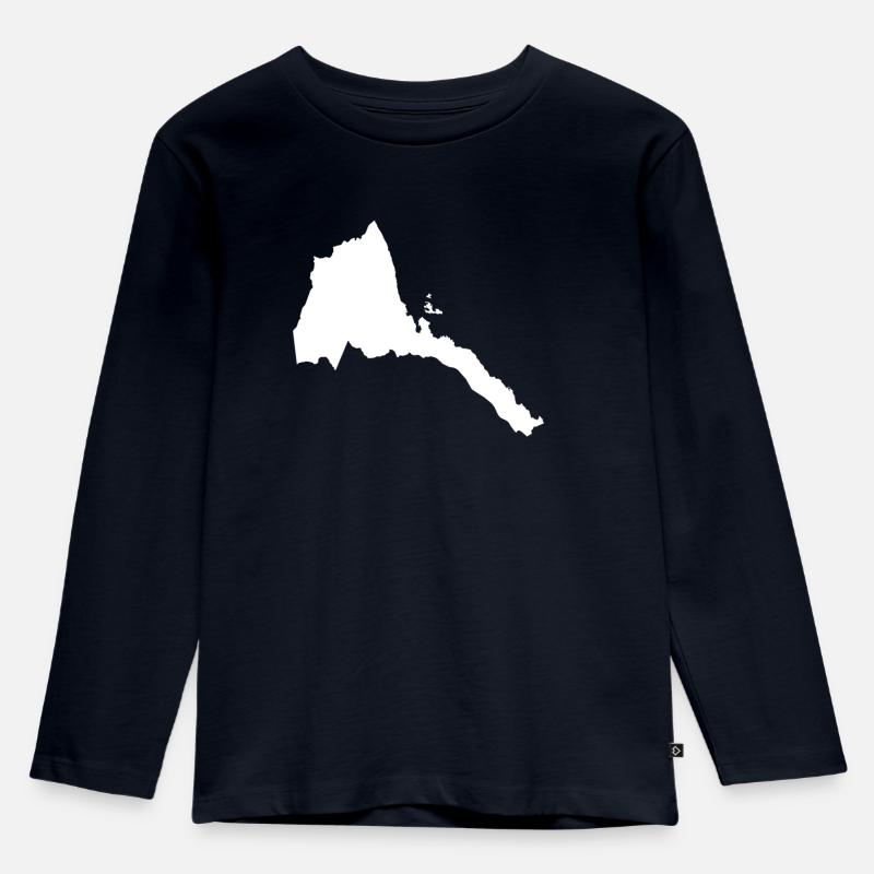 Eritrea originelle Geschenkidee - Kinder Premium Bio Langarmshirt - Navy