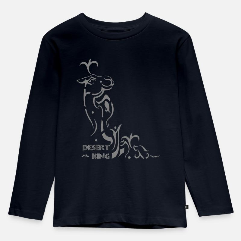 Kamel - Kinder Premium Bio Langarmshirt - Navy