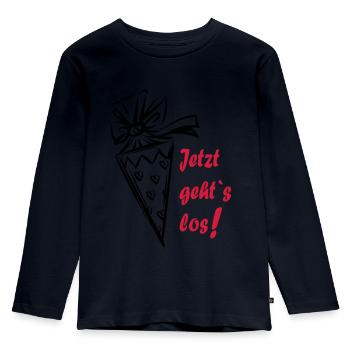 Children Beginner 1 Class Beginning of School - Kids' Premium Longsleeve Shirt - navy - Front - AI Model Kid Female (0cm)