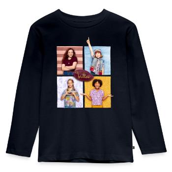 "Ein Mädchen Namens Willow" Willow & Ihre Freunde - Kinder Premium Bio Langarmshirt - Navy - Vorne - AI Model Kid Female (0cm)