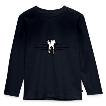 Dentiste Tooth Icon - T-shirt manches longues Premium Enfant - bleu marine - Devant - AI Model Kid Female (0cm)