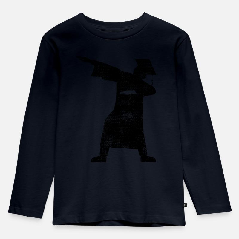 Doktor Abschluss Master Bachelor - Kinder Premium Bio Langarmshirt - Navy