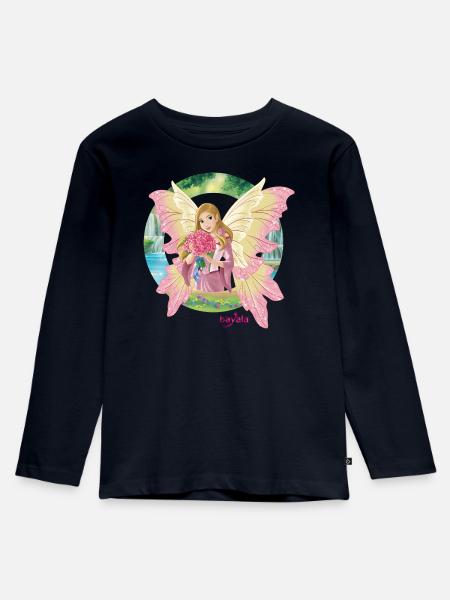Schleich bayala Feya mit Bouquet - Kinder Premium Bio Langarmshirt - Navy