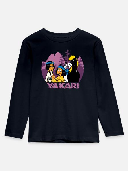 Yakaris besten Freunde - Kinder Premium Bio Langarmshirt - Navy