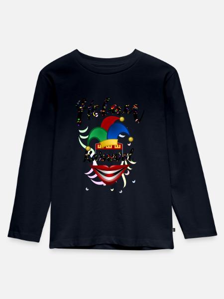 Karneval - Kinder Premium Bio Langarmshirt - Navy