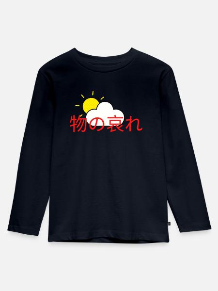 Mono keine bewusste Sonne - Kinder Premium Bio Langarmshirt - Navy