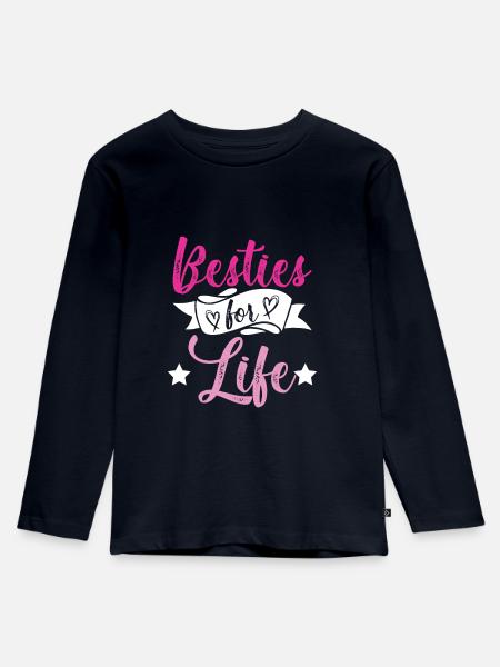 bester freunde - Kinder Premium Bio Langarmshirt - Navy