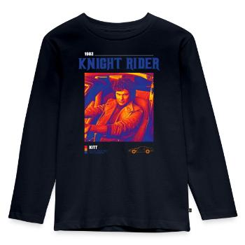 Knight Rider 1982 KITT - T-shirt manches longues Premium Enfant - bleu marine - Devant - AI Model Kid Female (0cm)
