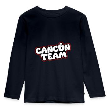 L’équipe de Cancún - T-shirt manches longues Premium Enfant - bleu marine - Devant - AI Model Kid Female (0cm)