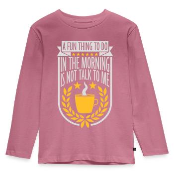 not talk to me - Kids' Premium Longsleeve Shirt - mauve - Front - AI Model Kid Female (0cm)