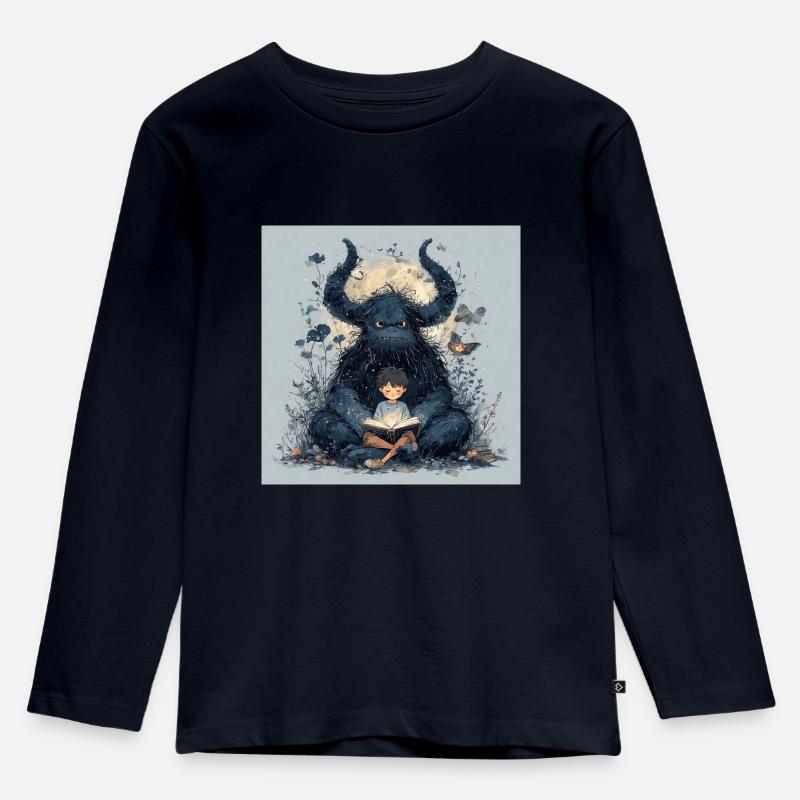 Bitte nicht stören! - Kinder Premium Bio Langarmshirt - Navy