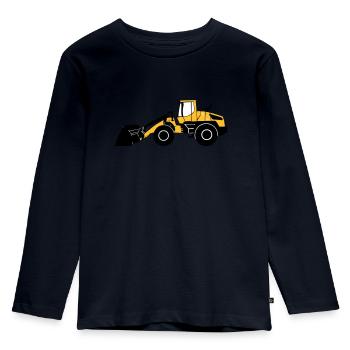 chargeuses sur pneus - T-shirt manches longues Premium Enfant - bleu marine - Devant - AI Model Kid Female (0cm)