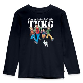 TKKG Das Ist Ein Fall Für TKKG Spruch - Kinder Premium Bio Langarmshirt - Navy - Vorne - AI Model Kid Female (0cm)