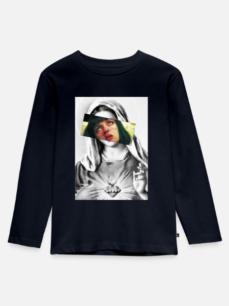 Pulp Mary - Kinder Premium Bio Langarmshirt - Navy