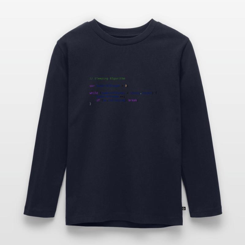 Programmierer Code Schäfchen zählen Logik Kinder Premium Bio Langarmshirt