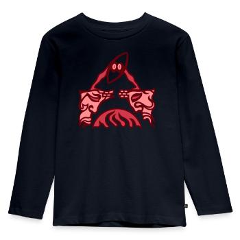 Le différend. Conflit sur un vieux pont. - T-shirt manches longues Premium Enfant - bleu marine - Devant - AI Model Kid Female (0cm)