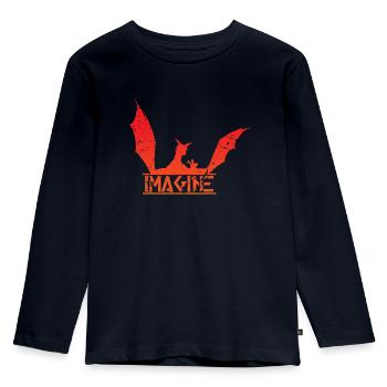 Kite - Kids' Premium Longsleeve Shirt - navy - Front - AI Model Kid Female (0cm)