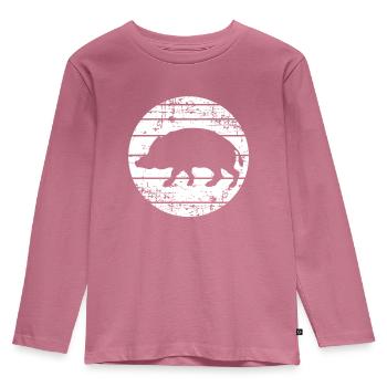 Wild boar - Kids' Premium Longsleeve Shirt - mauve - Front - AI Model Kid Female (0cm)