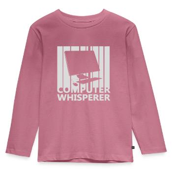 Computer nerd - Kids' Premium Longsleeve Shirt - mauve - Front - AI Model Kid Female (0cm)