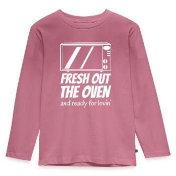 Naissance de bébé - T-shirt manches longues Premium Enfant - mauve - Devant - AI Model Kid Female (0cm)