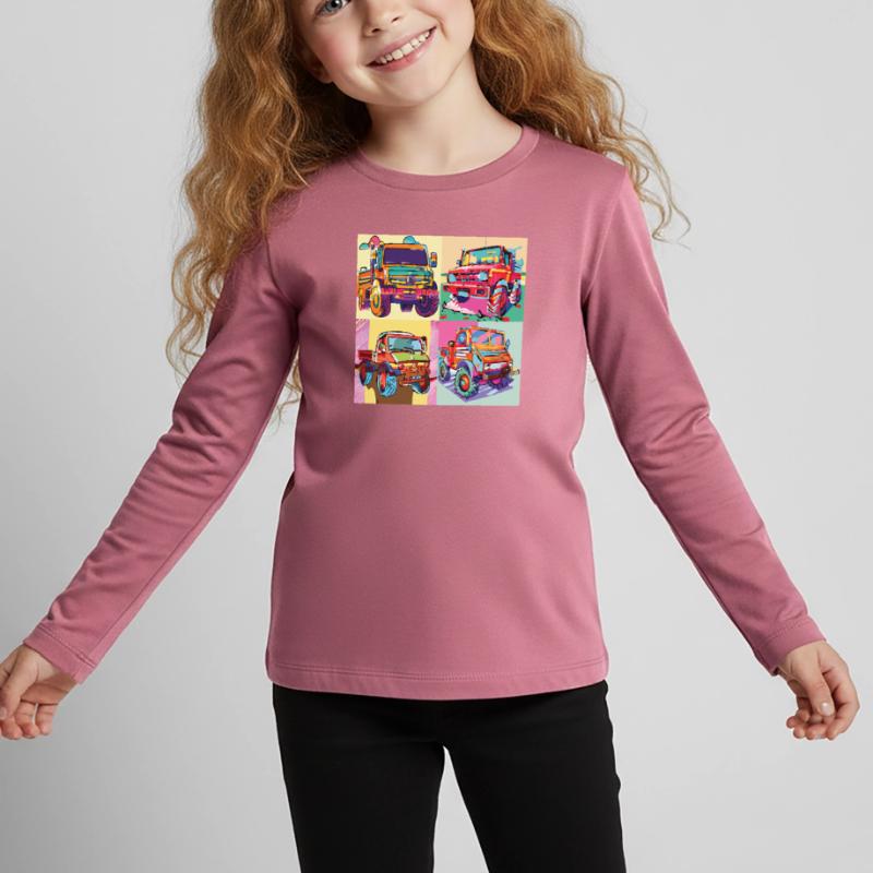 Unimog - Evolution - Warhol - Universal Motorized Tool Kids' Premium Longsleeve Shirt