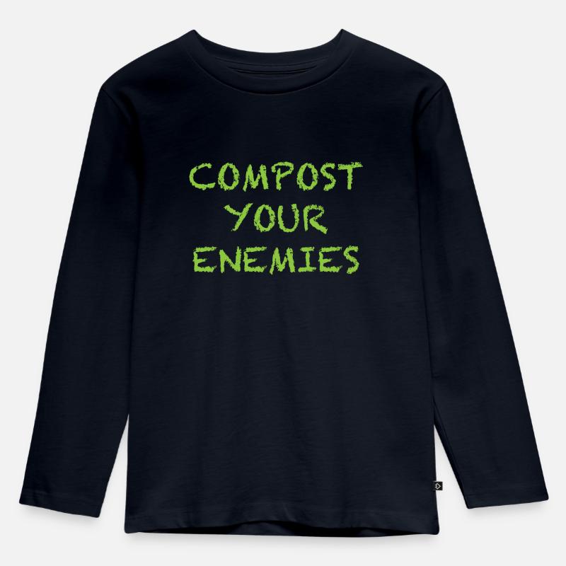 Gärtner gärtnern Garten Landschaftsgärtner - Kinder Premium Bio Langarmshirt - Navy