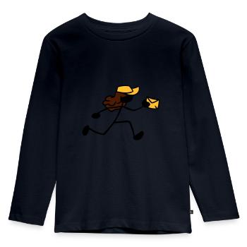 Postman Letter Deliverer Courier - Kids' Premium Longsleeve Shirt - navy - Front - AI Model Kid Female (0cm)