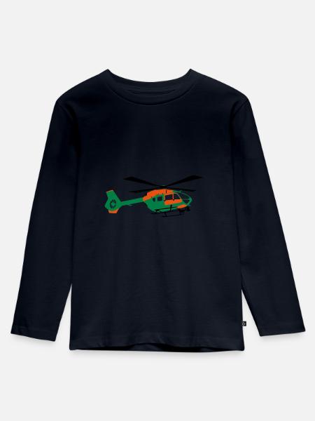 H145SAR4 - Kinder Premium Bio Langarmshirt - Navy