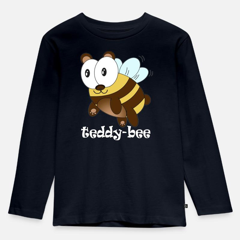 teddy bee - Kinder Premium Bio Langarmshirt - Navy