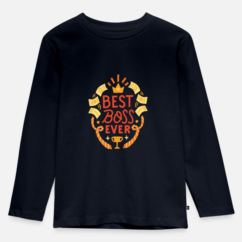 Best Chef ever - Kinder Premium Bio Langarmshirt - Navy