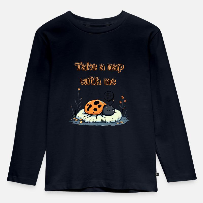 Take a nap - Kinder Premium Bio Langarmshirt - Navy