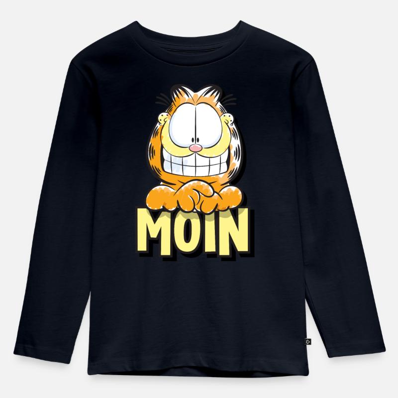 Garfield Moin - Kinder Premium Bio Langarmshirt - Navy