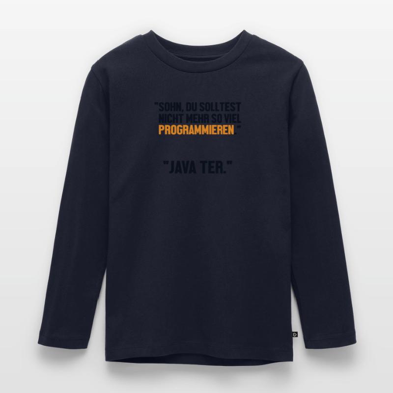 Sohn Programmieren Ja Vater Developer Coder Kinder Premium Bio Langarmshirt