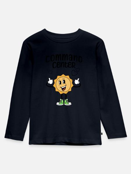 command center - Kinder Premium Bio Langarmshirt - Navy