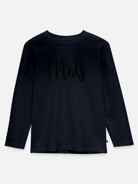 Mats - Kinder Premium Bio Langarmshirt - Navy