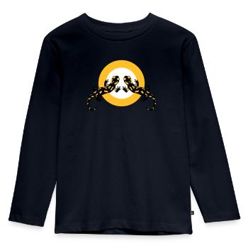 Fire Salamander Forever !!! - Kids' Premium Longsleeve Shirt - navy - Front - AI Model Kid Female (0cm)