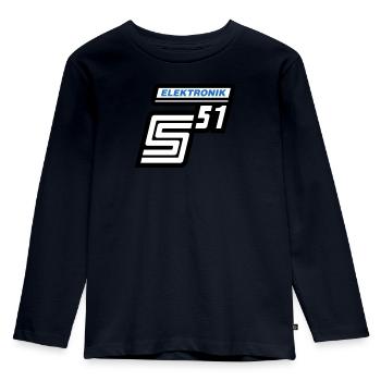 Simson S51 Electronics Emblem (Colors Changeable) - Kids' Premium Longsleeve Shirt - navy - Front - AI Model Kid Female (0cm)