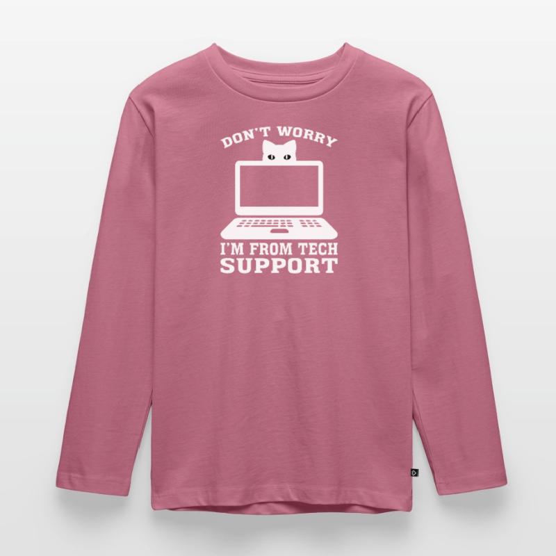 Technischer Support Computer Technik IT Software Kinder Premium Bio Langarmshirt