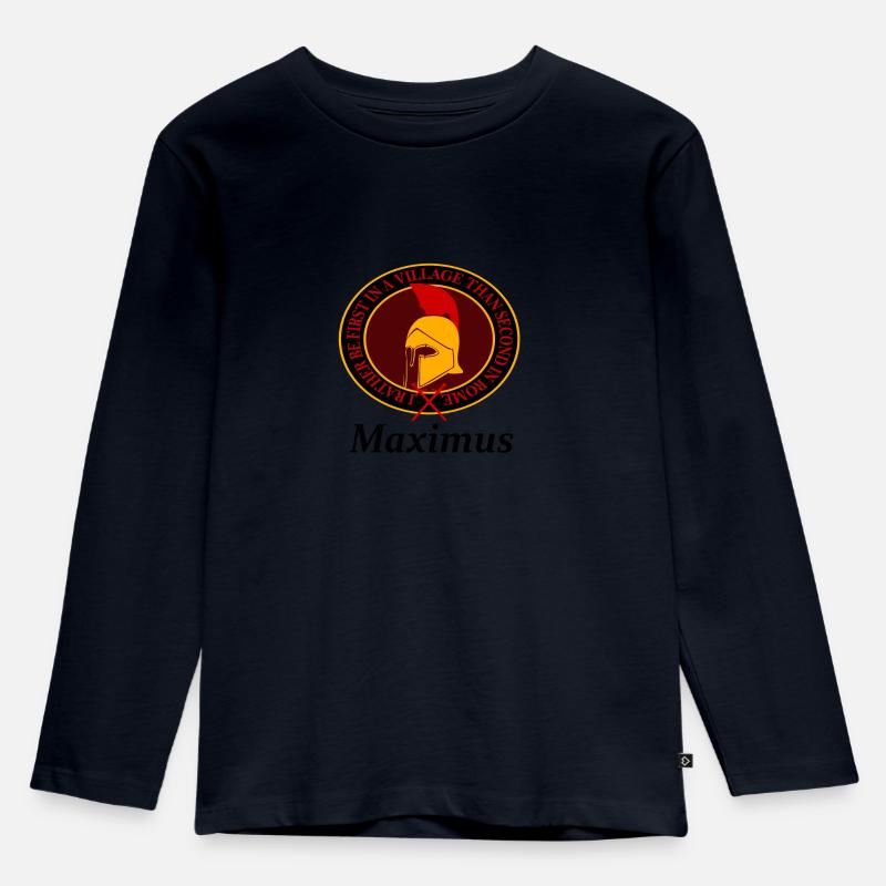 Starker Gladiator - Kinder Premium Bio Langarmshirt - Navy