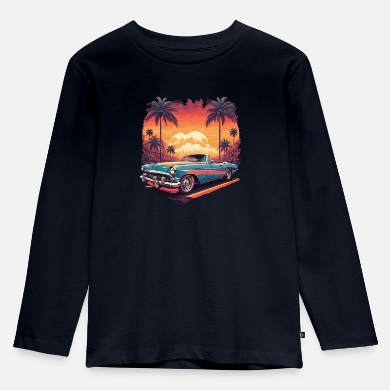 Oldtimer - Kinder Premium Bio Langarmshirt - Navy