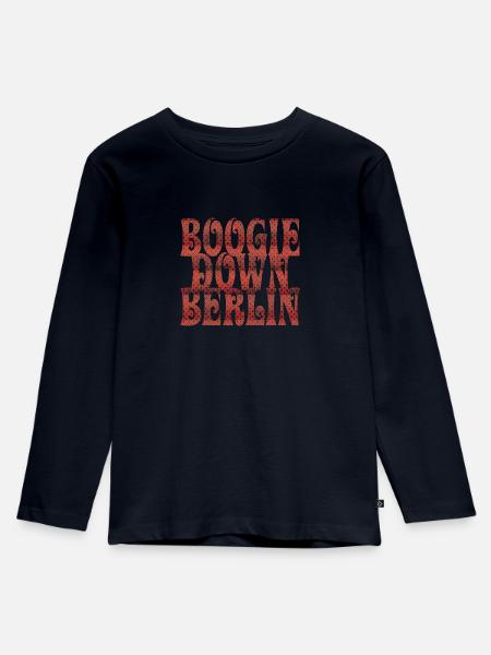Boogie Down Berlin - Kinder Premium Bio Langarmshirt - Navy