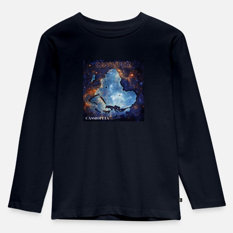 Kassiopeia - Kinder Premium Bio Langarmshirt - Navy