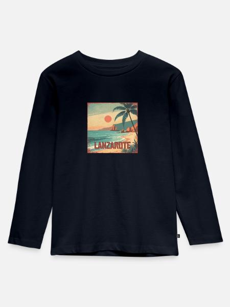 Lanzarote - Kinder Premium Bio Langarmshirt - Navy