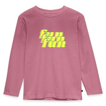moro - Premium økologisk langermet T-skjorte for barn - mauve - Foran - AI Model Kid Female (0cm)