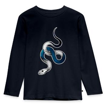 Cosmos Snake - Kids' Premium Longsleeve Shirt - navy - Front - AI Model Kid Female (0cm)