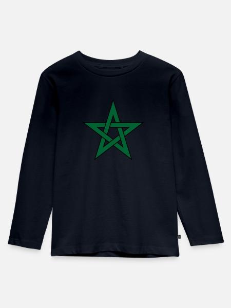 Marokko - Kinder Premium Bio Langarmshirt - Navy