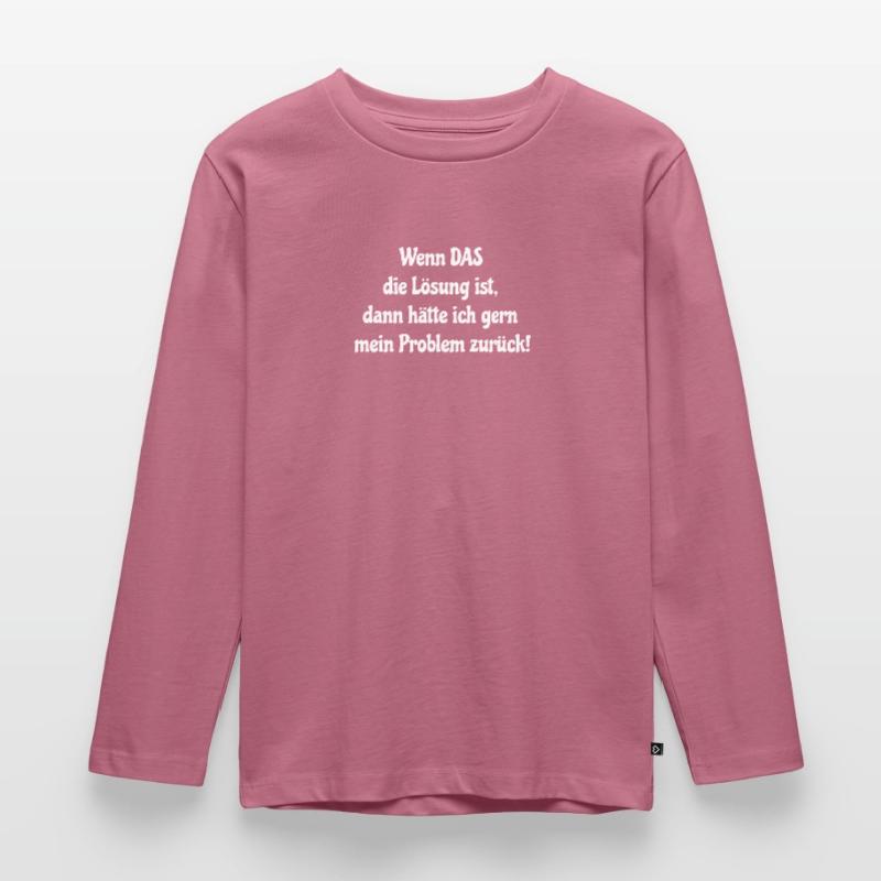 Solution -> Problem Back - Great gift idea Kids' Premium Longsleeve Shirt