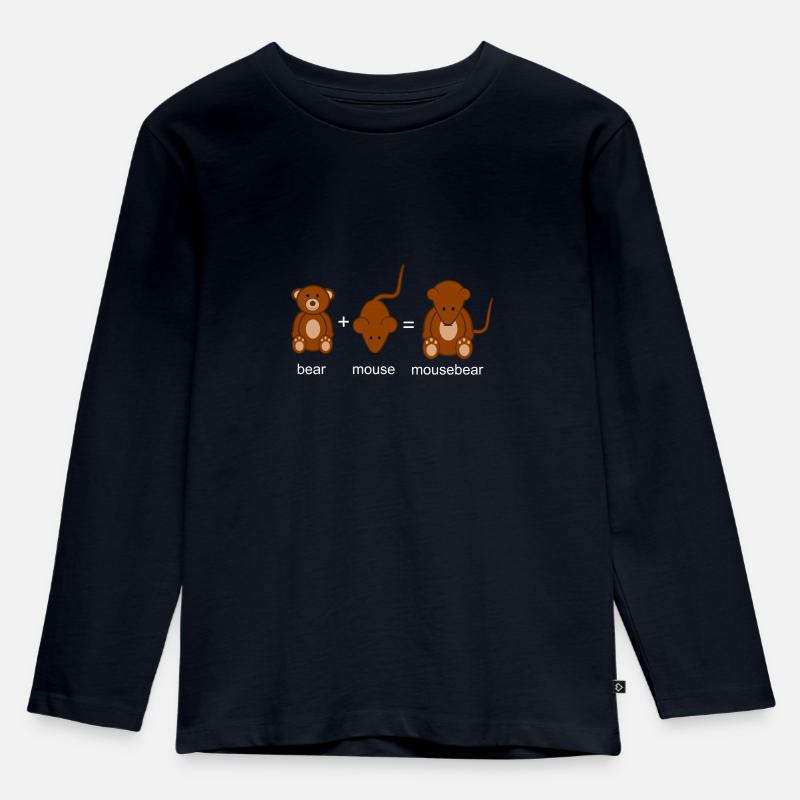 Mausebär - Kinder Premium Bio Langarmshirt - Navy