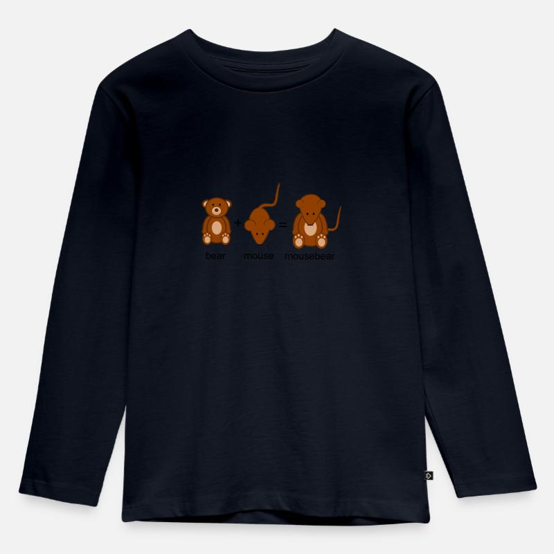 Mausebär - Kinder Premium Bio Langarmshirt - Navy