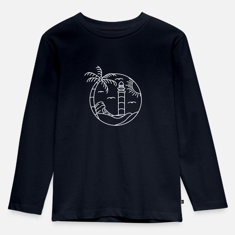 lighthouse wt - Kinder Premium Bio Langarmshirt - Navy